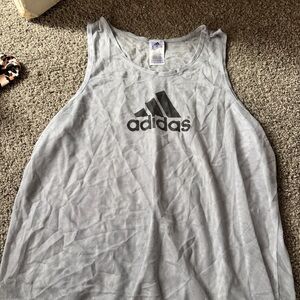 Adidas Light Gray Mesh Tank